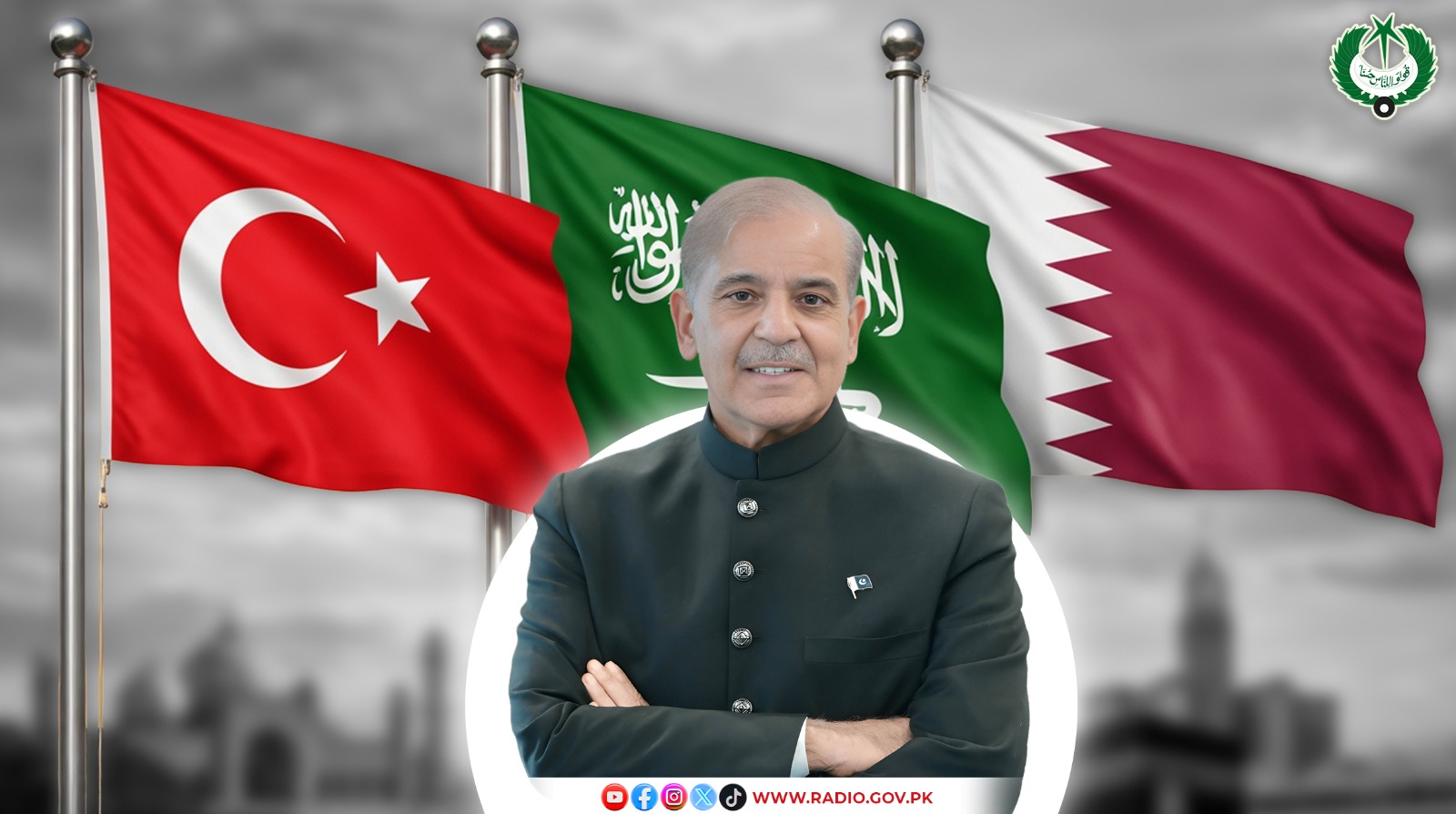 وزیراعظم آج سے سعودی عرب، قطر اور ترکیہ کا چار روزہ سرکاری دورہ کریں گے